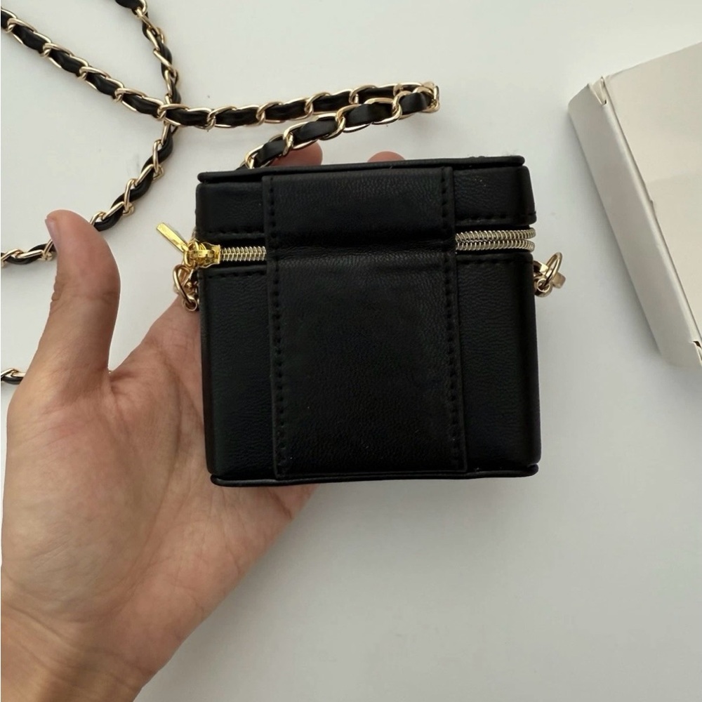 Chanel Black Lipstick Bag Mirror Case NEW - Picture 9 of 9